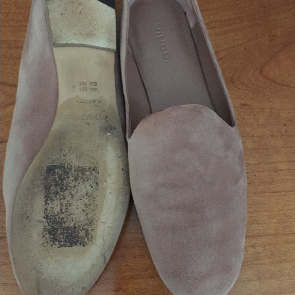 Ballet Flats Vince Women’s Suede Loafers Shoes - Picture 5 of 5